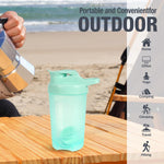16oz Green Shaker Bottle, BPA Free, Leak Proof for Protein Shakes