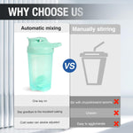 16oz Green Shaker Bottle, BPA Free, Leak Proof for Protein Shakes
