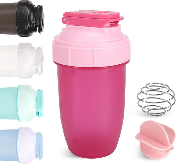 16oz Leak Proof Shaker Bottle for Protein Shakes - Pink