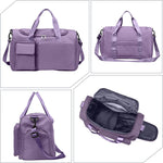 Foldable Gym Bag with Shoe and Wet/Dry Compartments