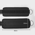 Adjustable Ankle Straps for Cable Machines - Black Neoprene