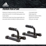 Adidas Push Up Bars with Foam Grip Handles for Gym Training