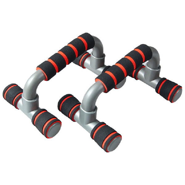 Push Up Bars Red - Non-Slip Grip Fitness Equipment