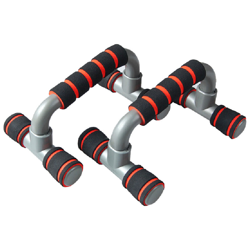 Push Up Bars Red - Non-Slip Grip Fitness Equipment