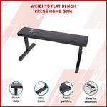 Flat Bench Press for Home Gym - 110kg Capacity
