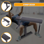 Flat Bench Press for Home Gym - 110kg Capacity