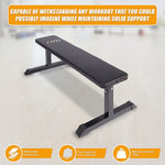 Flat Bench Press for Home Gym - 110kg Capacity
