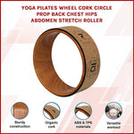 Cork Yoga Wheel for Stretching and Flexibility - 33cm Diameter