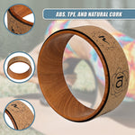 Cork Yoga Wheel for Stretching and Flexibility - 33cm Diameter