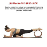 Cork Yoga Wheel for Stretching and Flexibility - 33cm Diameter