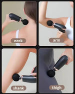 Green 6-Speed Deep Tissue Massage Gun with 4 Heads