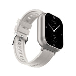 Silver Bluetooth Smartwatch with Integrated Earbuds for Sports