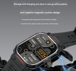 Silver 2-in-1 Smartwatch with Earbuds and 2.01-Inch Screen
