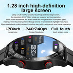 Silver Silicone +22MM Brown Mitsubishi Smartwatch with ECG Monitoring