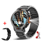 Black-Orange Steel Outdoor Smartwatch with 1.45-Inch Screen