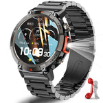 Black-Orange Steel Outdoor Smartwatch with 1.45-Inch Screen