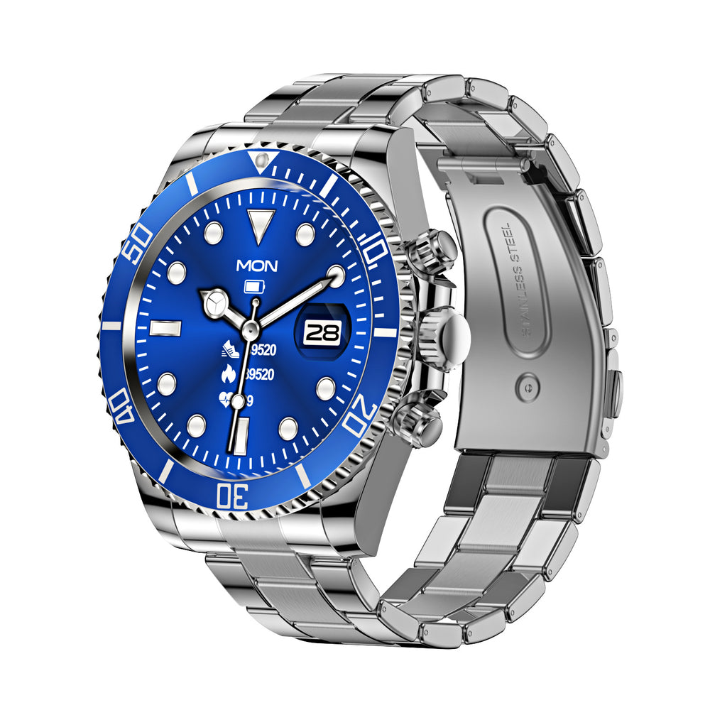 Stainless Steel Smartwatch with Rotating Timer Bezel, Bluetooth