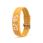 Yellow Digital Fitness Tracker Watch with Vibrating Alarm