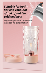 500ml Pink Electric Shaker - Self-Cleaning & Strong Vortex