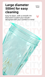 500ml Pink Electric Shaker - Self-Cleaning & Strong Vortex