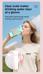 500ml Pink Electric Shaker - Self-Cleaning & Strong Vortex