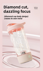 500ml White Electric Shaker - Strong Vortex, Self-Cleaning