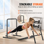 Dip Bars with 200 kg Capacity, Adjustable Height Fitness Station