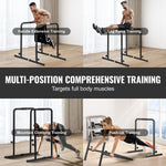 Dip Bars with 200 kg Capacity, Adjustable Height Fitness Station