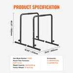 Dip Bars with 200 kg Capacity, Adjustable Height Fitness Station
