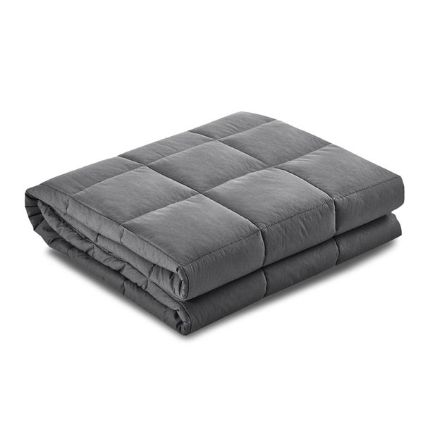 Giselle Weighted Blanket 5kg Microfibre Dark Grey