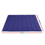 Giselle Bedding Weighted Blanket 6.8kg Blue Microfibre
