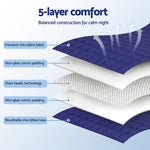 Giselle Bedding Weighted Blanket 9KG Microfibre Blue