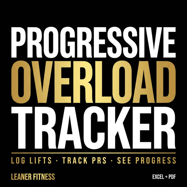 Progressive Overload Tracker Excel Spreadsheet for Strength Training