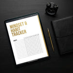 90-Day Mindset and Habit Tracker PDF for Goal Setting